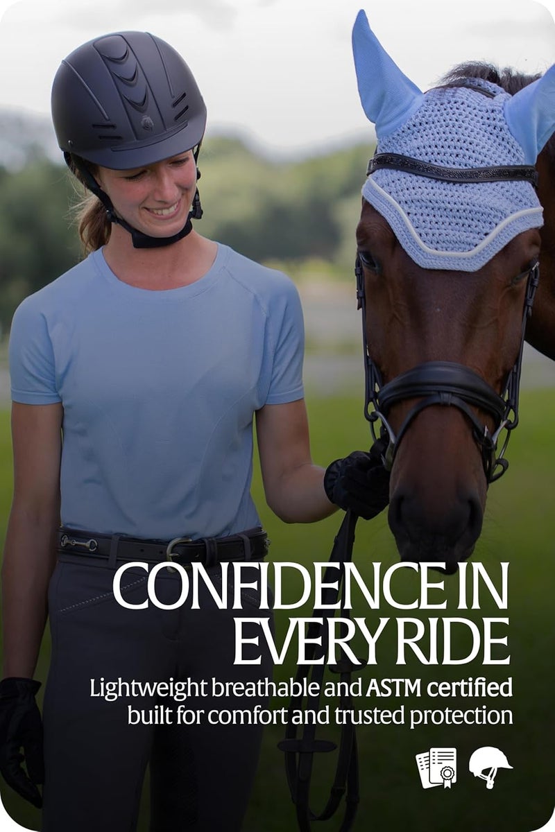 Equinavia Gardian Riding Helmet - Lightweight, Low-Profile Design with Airflow Vents, Easy-Adjust Dial, Removable Coolmax® Liner, ASTM F1163-23/SEI Certified - Image 5